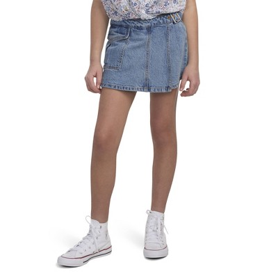 Levi's® Girls' High Rise Denim Cargo Skort - Medium Wash
