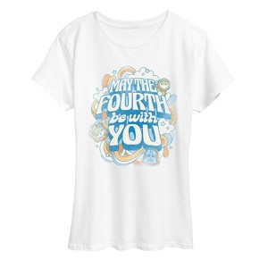 Women's - Star Wars - May The Fourth Be With You Short Sleeve Graphic T-Shirt - 1 of 4