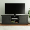 HomeRoots 70" Black Wood Enclosed and Open Storage TV Stand - 2 of 4