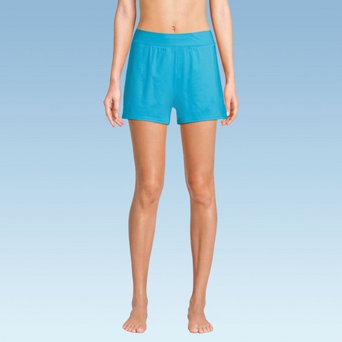 Lands End Women s Smoothing Control 3 Swim Short 8 Turquoise Target