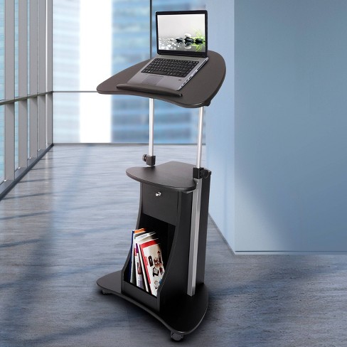 Rolling Adjustable Laptop Cart with Storage - Techni Mobili - image 1 of 4