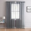 Kate Aurora 2 Piece Rod Pocket Plaid Sheer Voile Window Curtain Panels - 84 in. Long - 2 of 3