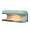 Grungis Modern Entryway Ottoman Bench,Leather Upholstered Ottoman with LED Sensor Light for living Room,End of Bed - 4 of 4