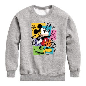 Boys' - Disney - Mickey Sketch Graphic Long Sleeve Fleece Sweatshirt - 1 of 4