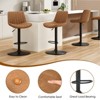 PAGED Swivel Bar Stools Set of 2, Height Adjustable Counter Stool, Modern Armless Bar Chairs with Faux Leather Upholstery for Home Pub - 3 of 4