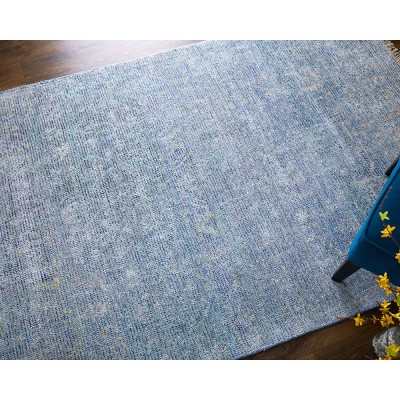 Caldwell Handwoven Blue Wool & Viscose 5' x 7' Area Rug