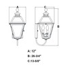 Vaxcel Nottingham 3 - Light Lantern in  Textured Black - 4 of 4