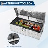 Heavy Duty Aluminum Truck Bed Tool Box, Diamond Plate Waterproof Locking Tool Chest for Trucks, Trailers, RVs & Garage Storage - 3 of 4