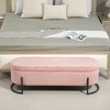 NicBex Storage Ottoman Bench for Bedroom,Storage Bench with Solid Wood Frame and Sturdy Metal Legs,Ottoman for Living Room,Bedroom,Entryway - 2 of 4