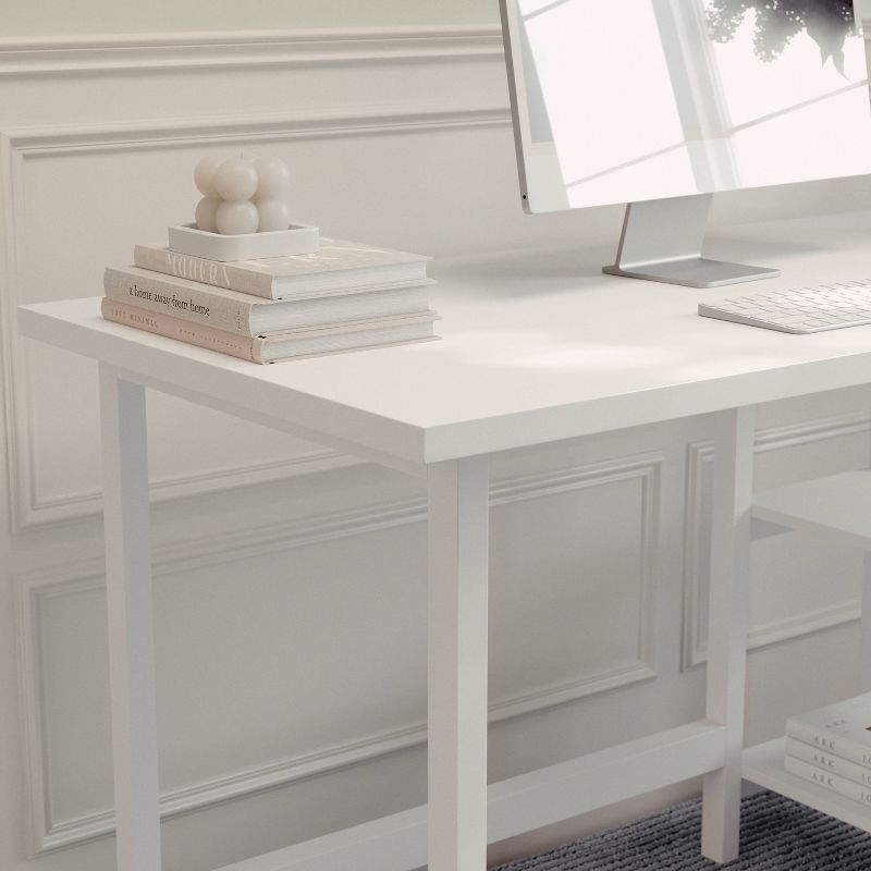 Home Office Trestle Desk with Shelves Wood Grain - Martha Stewart, 5 of 13