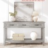Entryway Table, Console Table with 3 Storage Drawers, 3 Tier Farmhouse Wooden Sofa Table, Hallway Tables - 3 of 4