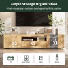 Sapphtopaz TV Stand for TVs Modern TV Entertainment Center with Storage Cabinets and Open Shelves, TV Stands for Living Room - 3 of 4