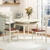 ADILE  Wooden Dining Chairs Set of 2, PU Leather Upholstered Kitchen Chair, Curved Back - 2 of 3