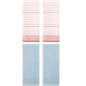 REGALWOVEN 4 Pcs Cotton Soft Comfortable Absorbent Striped Hand Towel - 1 of 4