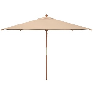 Velop 7.5 Ft Square Wooden Pulley Market Umbrella - PAT8409 - Safavieh - 1 of 3