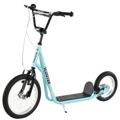 Maggift Kick Scooters Youth Scooter Kick Scooter with Adjustable Handlebar Front and Rear Dual Brakes Inflatable Wheels, Blue, 53.3"*22.8"*34.8"