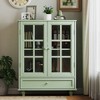 NicBex Modern Wood Bookshelf Display Bookcase with Glass Doors & Adjustable Shelves,Books Storage Cabinet Organizer for Office,Bedroom - 4 of 4