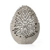 HomeRoots 14" Silver Pierced Aluminum Table Vase - 4 of 4