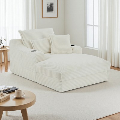 47.24" Modern Compression Sofa with Double-Layer Cushion, S-Shaped Armrest & Lumbar Pillow