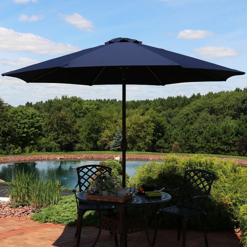 Sunnydaze Outdoor Aluminum Solution-Dyed Sunbrella Patio Umbrella with Auto Tilt and Crank - 9', 3 of 10