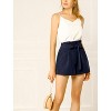 Allegra K Women's High Waist Trendy Bowknot Tie PaperBag Summer Shorts with Pockets - 2 of 4