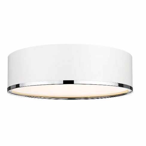 Z-Lite Arlo 4 - Light Flush Mount in  Matte White/Chrome - image 1 of 1