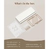 Attop Floating Shelves for Wall,Shelves for Bathroom Kitchen Bedroom Solid Wood Metal Chic Bookshelf, Set of 2 - 2 of 4