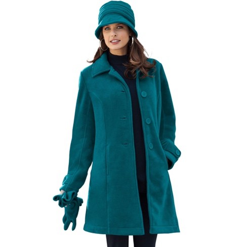 Plus size on sale plush fleece jacket