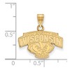 Black Bow Jewelry 14k Yellow Gold Wisconsin Badgers NCAA Small Pendant - 2 of 3