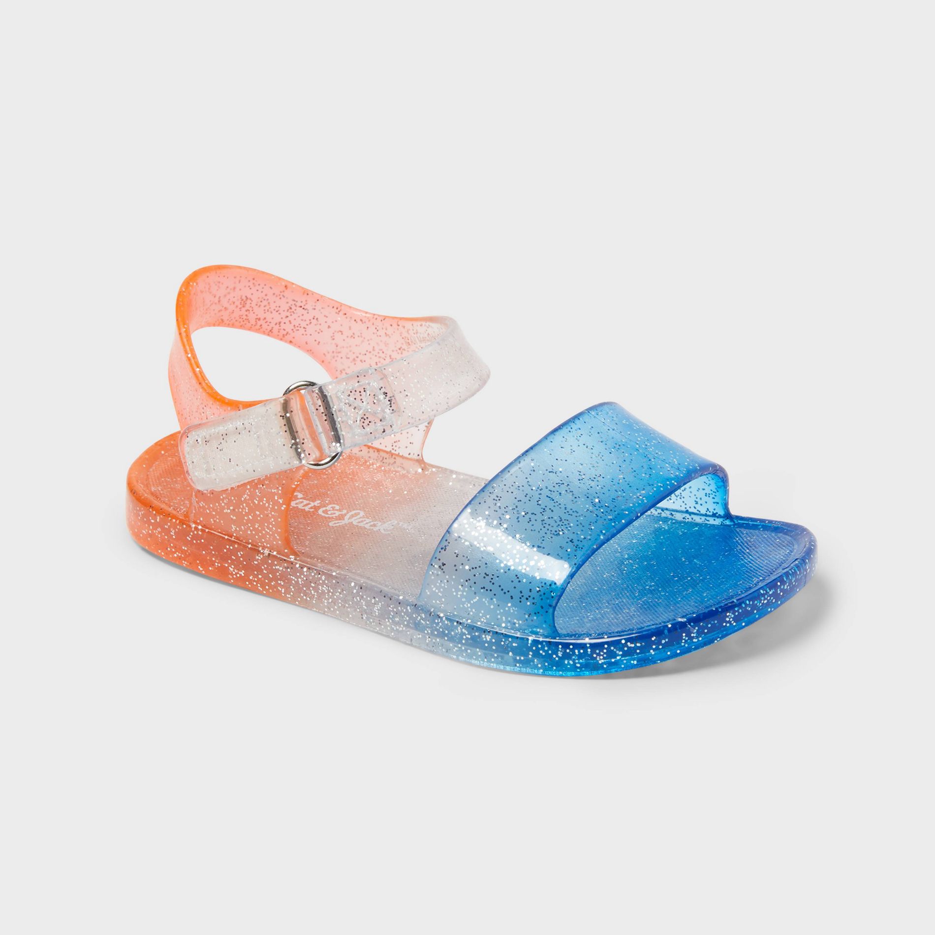 Toddler Girls' Striped Casual Sandals - Cat & Jack™ Blue/Clear/Red