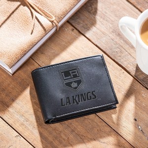 Evergreen NHL Los Angeles Kings Black Leather Bifold Wallet Officially Licensed with Gift Box - 1 of 4