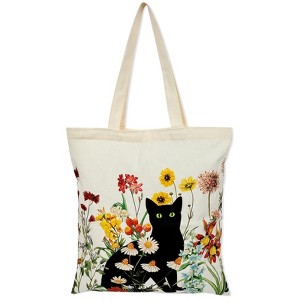 Wrapables Zippered Canvas Tote Bag, Reusable Grocery Shopping Bag - 1 of 4
