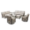 Buenhomino 6-Piece Outdoor Resin Wicker Set – 2 Sofas, 2 Swivel Chairs & 2 Ottomans with UV-Resistant Cushions & Steel Frame - 4 of 4
