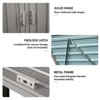LunaLulink Garbage Bin Shed Stores 3 Trash Cans Metal Outdoor Bin Shed Stainless Galvanized Steel, Bin Shed for Garden Yard Lawn,Grey - 3 of 4