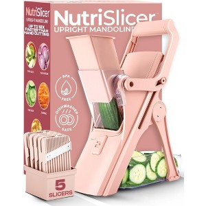 NutriSlicer Upright Mandoline Slicer – 5 Stainless Steel Blades, BPA-Free and Dishwasher Safe - 1 of 4