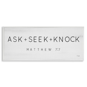 Stupell Industries Ask Seek Knock Minimal Scripture, 30" x 13" - 1 of 4