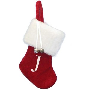 Kurt Adler Monogrammed “J” Miniature Christmas Stocking, 7" - 1 of 1