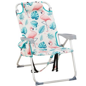 VisioGear Outdoor Portable Chairs, Folding Camping Chairs, Portable Beach Chair for Outdoor, Multicolored, 24.8"*27.56"*38.98" - 1 of 4