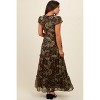 Pinkblush Black Floral Deep V-Neck Tiered Maternity Maxi Dress - 4 of 4