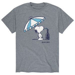 Men's - Peanuts - Men's Snoopy Chill Vibes Just Hanging Short Sleeves Short Sleeve Graphic T-Shirt - 1 of 4