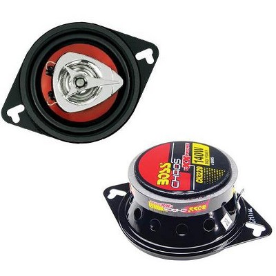 BOSS CH3220 3.5" 2-Way 140W Car Audio Coaxial Speakers Stereo Red PAIR