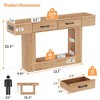 Dolonm 63" U-Shaped Console Table&2-Drawer,USB-C Outlet&LED Lights,Easy Assembly,for Foyer/Living Room/Hallway - 2 of 4