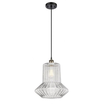 Springwater - 1 Light Cord Hung Mini Pendant In Industrial Style-14 Inches Tall and 12 Inches Wide