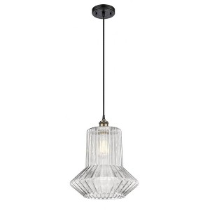Springwater - 1 Light Cord Hung Mini Pendant In Industrial Style-14 Inches Tall and 12 Inches Wide - 1 of 1
