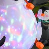 Gulches 6' Christmas Inflatable Snowman with Penguins, Blow-Up Yard Decor with LED Rotating Colorful Light? - 2 of 4