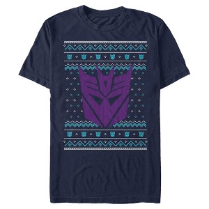 Men's Transformers Decepticon Logo Ugly Xmas T-Shirt - 1 of 4