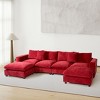WestinTrends Augusta 128" Chenille Modular U-Shaped Sectional Couch and Chaise With USB/Type-C Ports and Side Pockets - 2 of 4