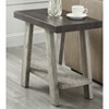 VYNXARIA Contemporary Two-Tone Wood Shelf Side Table in Weathered Walnut and Gray - 2 of 4