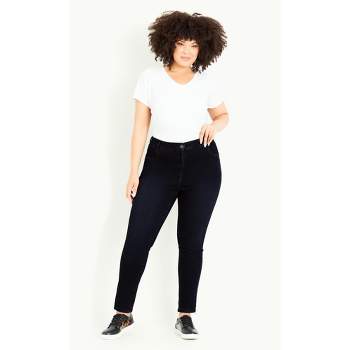 Women's Plus Size Zip Shaper Jean - dark wash | EVANS