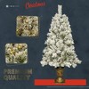 SKRAN Artificial Christmas Tree 4-Piece Set Garland, Wreath And Set of 2 Entrance X-mas Trees, Hinged Xmas Tree For Holiday Decoration - 4 of 4